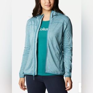 COLUMBIA NWOT WOMEN’S BAKER VALLEY HOODED FULL ZIP LIGHTWEIGHT JACKET BLUE SZ M